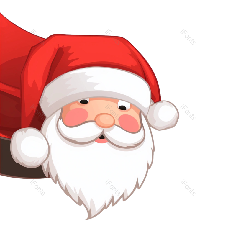 兔子图片,元旦元素,圣诞老人PNG,新年免抠素材